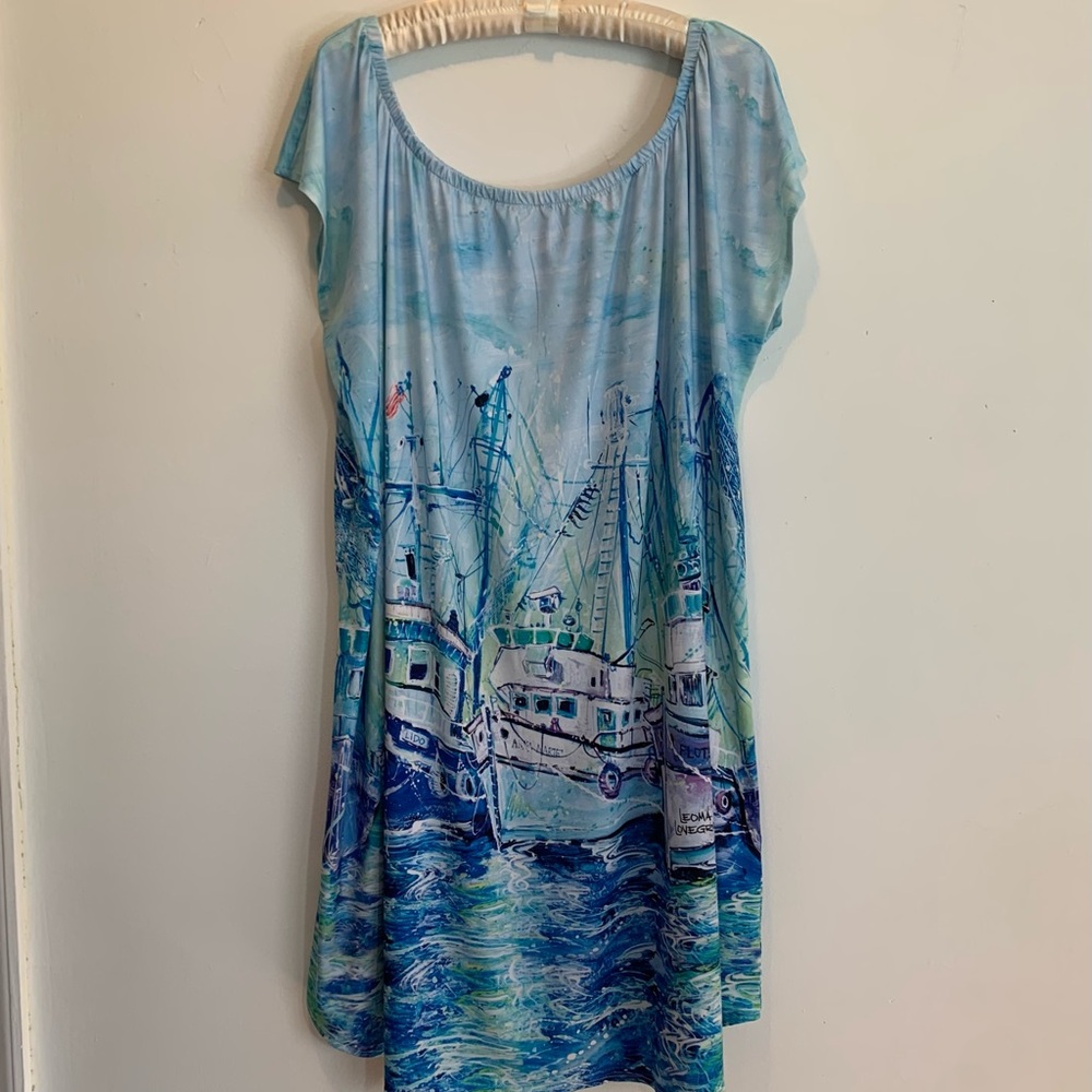 Leoma Lovegrove Artsy Grandma Muumuu Beach Lounge Dress